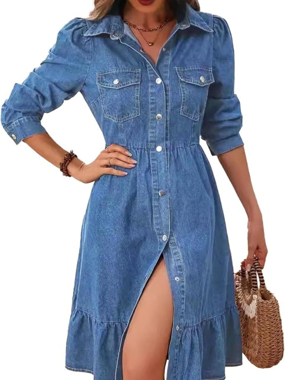 Denim Navy Blue DRESS Size XL